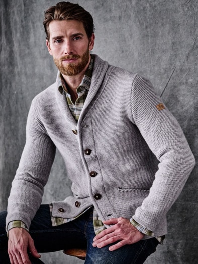 Großkariertes Flanellhemd oliv/denim