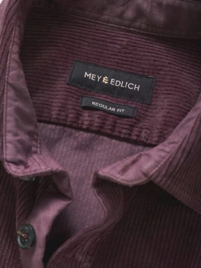 Samtrippen-Cordhemd amaranth