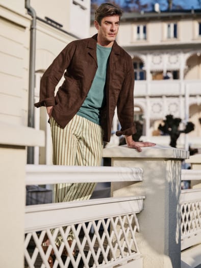 Guayabera-Overshirt tabakblatt