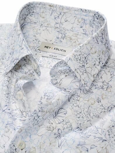 Sumi-e-Hemd blaublüten