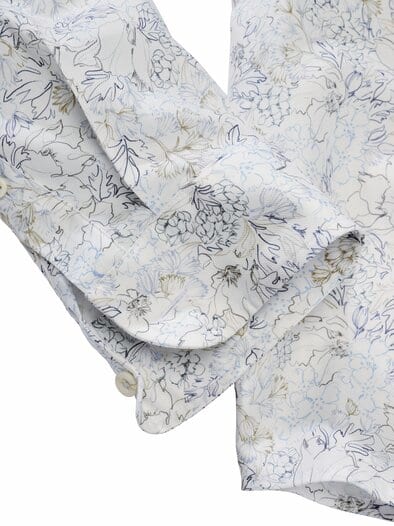 Sumi-e-Hemd blaublüten