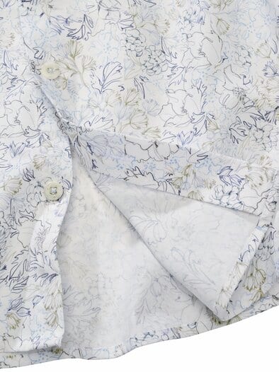 Sumi-e-Hemd blaublüten