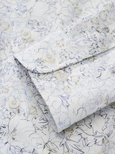 Sumi-e-Hemd blaublüten