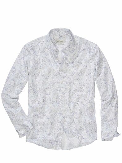 Sumi-e-Hemd blaublüten