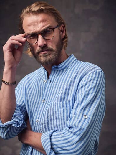 Halsfrei-Siesta-Hemd himmelblau