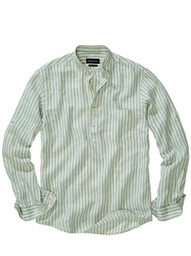 Halsfrei-Siesta-Hemd weidengrün