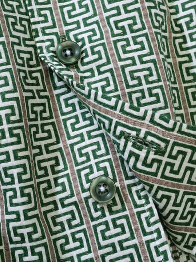 Alfama-Labyrinth-Hemd aquamarin