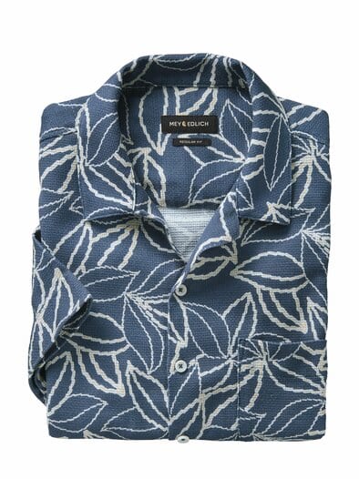 Stadtstrand-Blätterhemd resortblau
