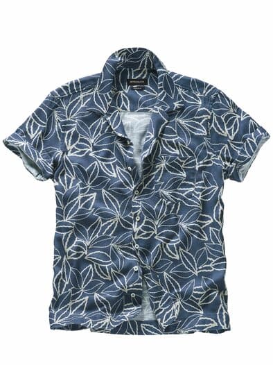 Stadtstrand-Blätterhemd resortblau