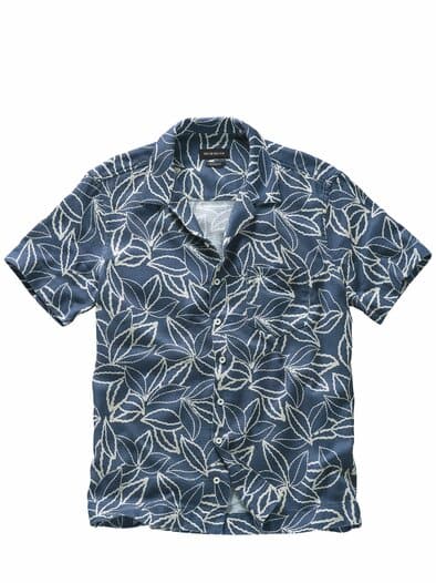 Stadtstrand-Blätterhemd resortblau