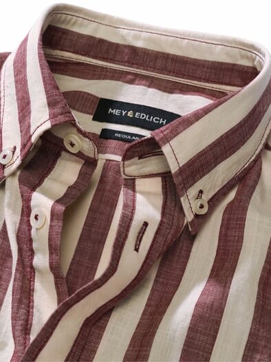 Statement-Streifenhemd pinotnoir/blanc