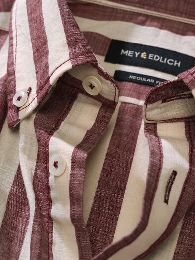 Statement-Streifenhemd pinotnoir/blanc