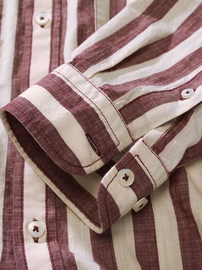 Statement-Streifenhemd pinotnoir/blanc