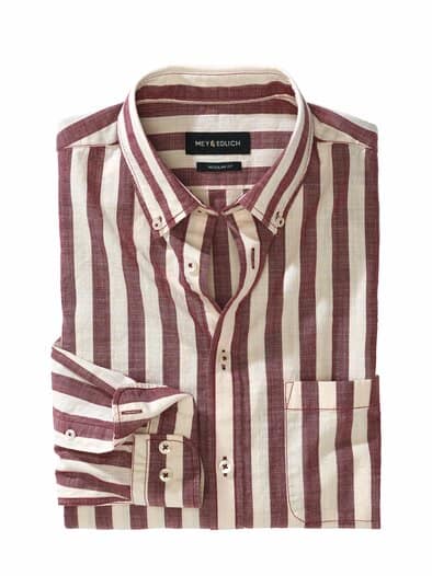 Statement-Streifenhemd pinotnoir/blanc