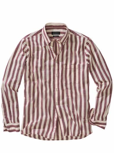 Statement-Streifenhemd pinotnoir/blanc