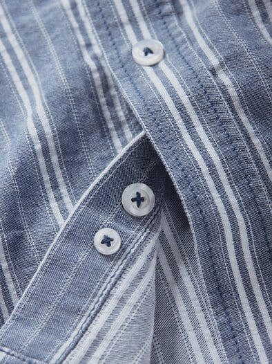 Atlantikpulsschlag-Hemd indigo