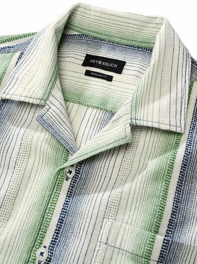 Ibiza-Hemd meerblau/algengrün