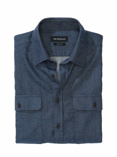 Cambio-Hemdjacke denimblau