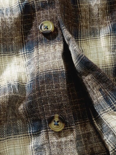 Bitte-nicht-bügeln-Overshirt braunkaro