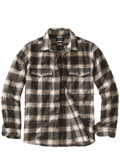 Bitte-nicht-bügeln-Overshirt braunkaro