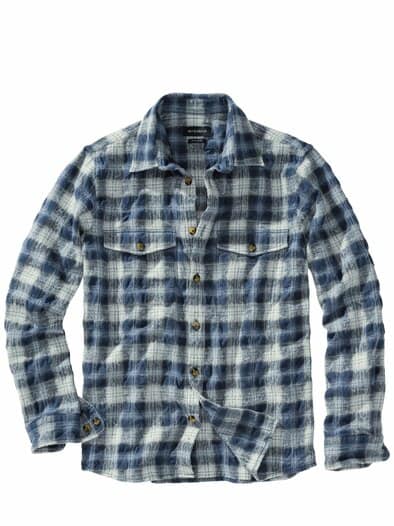 Bitte-nicht-bügeln-Overshirt blaukaro