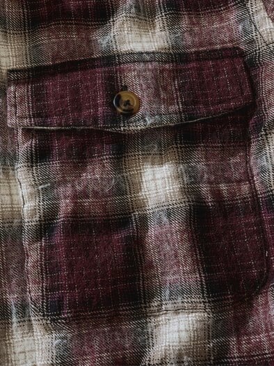 Bitte-nicht-bügeln-Overshirt bordeauxkaro