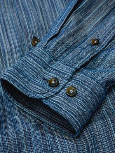 Strichcode-Jeanshemd denim
