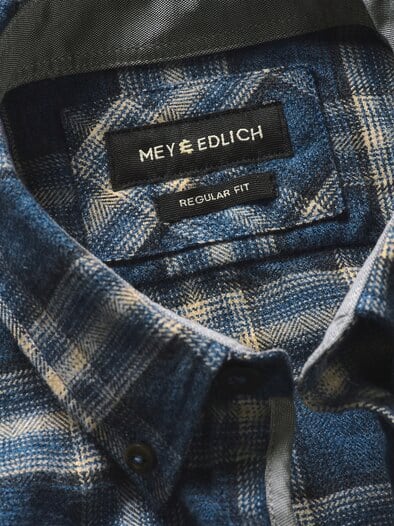 Geradliniges Flanellhemd denim-karo