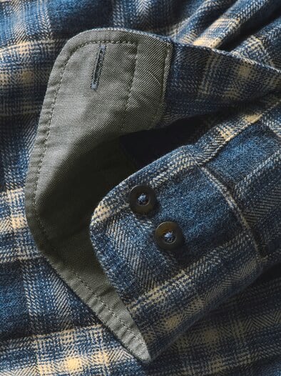Geradliniges Flanellhemd denim-karo