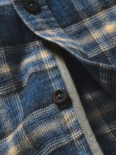 Geradliniges Flanellhemd denim-karo