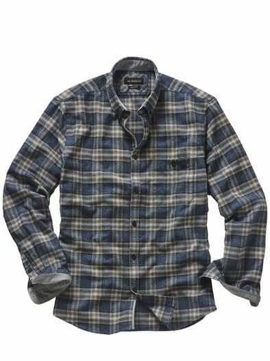 Geradliniges Flanellhemd denim-karo