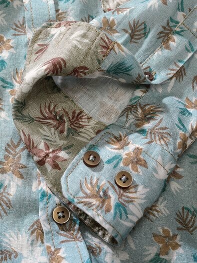 Palmira-Leinenhemd tropenblau