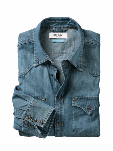 Western-Jeanshemd medium-denim