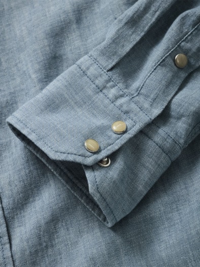 Staubfreies Westernshirt rodeoblau