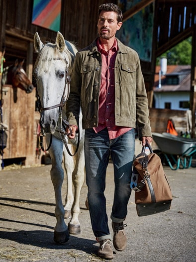 Staubfreies Westernshirt rodeorot