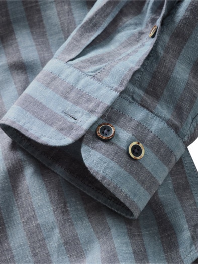 Evergreen-Streifenhemd blaubeereis