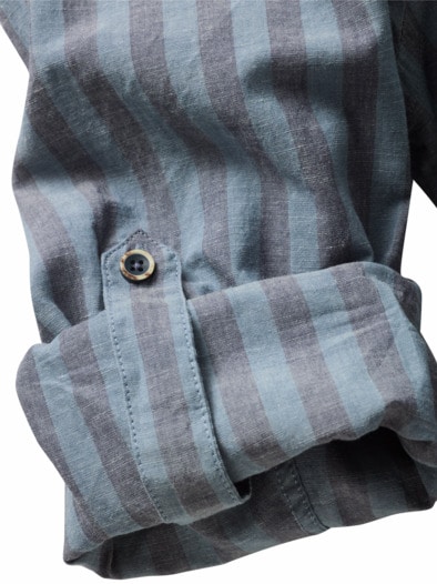 Evergreen-Streifenhemd blaubeereis