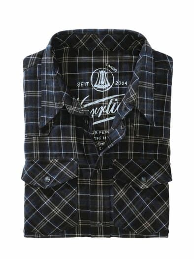 Flanellhemd Clint kohle/navy