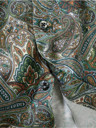 Vorfreude-Hemd Paisley moos