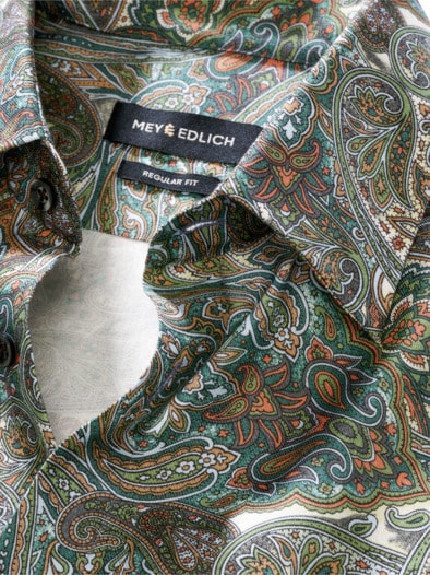 Vorfreude-Hemd Paisley moos