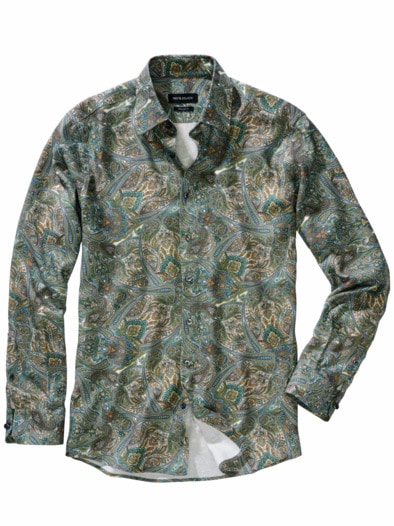 Vorfreude-Hemd Paisley moos