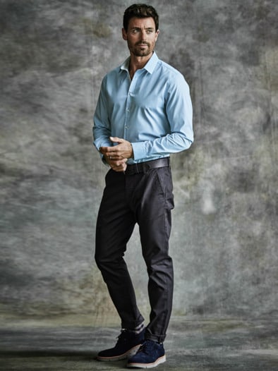 Raster-Socke Karo blau/beige