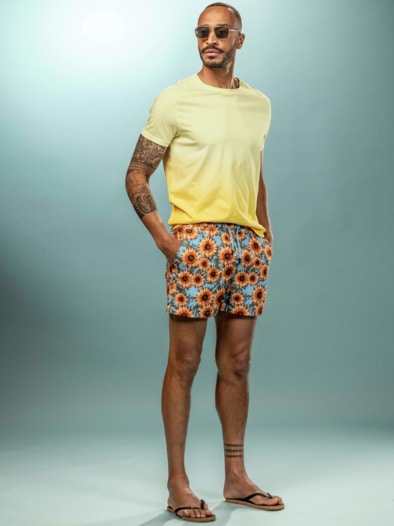 Resort-Badeshorts Toskana sonnenblumen