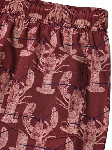 Resort-Badeshorts Lobster hummerrot