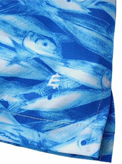Resort-Badeshorts Fisch schwarmblau