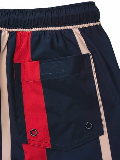 Resort-Badeshorts Streifen marina-sunset