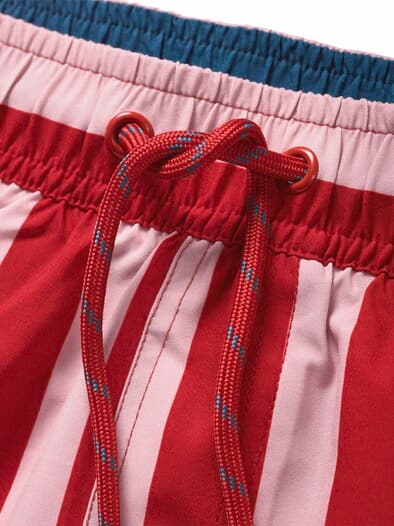 Resort-Badeshorts Streifen erdbeereis