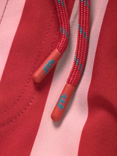 Resort-Badeshorts Streifen erdbeereis