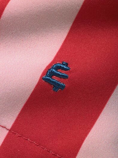 Resort-Badeshorts Streifen erdbeereis