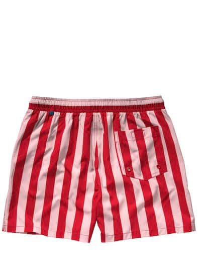 Resort-Badeshorts Streifen erdbeereis